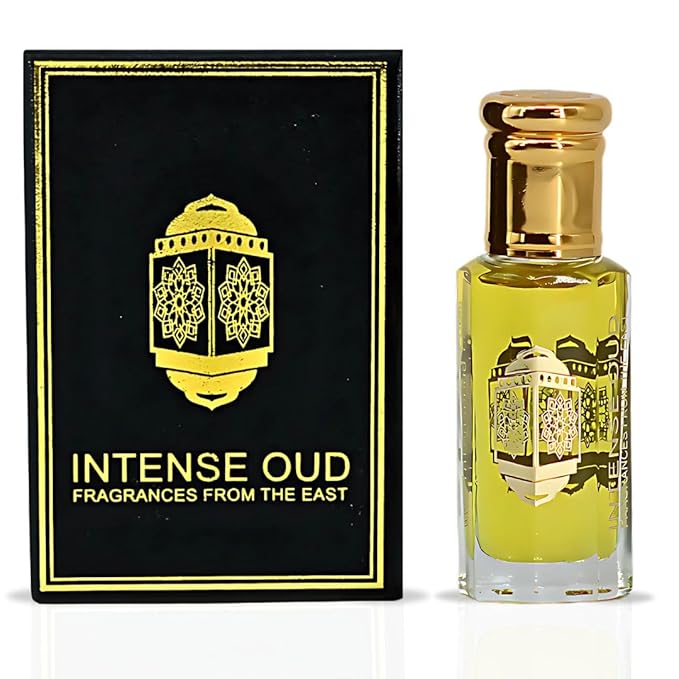 INTENSE OUD Yasmeen Al Arab Long Lasting Arabian Perfume Oils for Women 12ML (0.40 OZ) Fragrance Oil with Jasmine, Lemon Zest, Vanilla, Musk & Sandalwood - Concentrated Perfume Oil in Black Gift Box