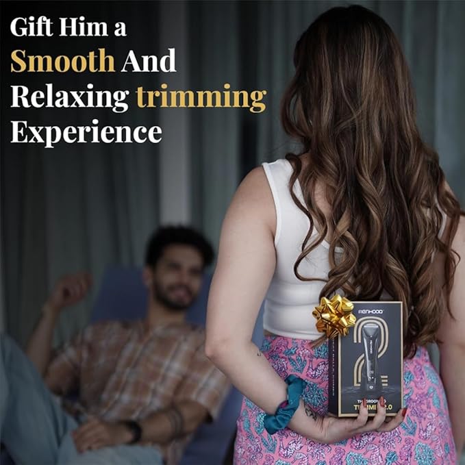 Grooming Trimmer 2.0 – Groin & Body Trimmer for Men with Replaceable Ceramic Blade Heads & IPX7 Water Protection – Snag-Free Ball Shaver with 150-Minute Run Time