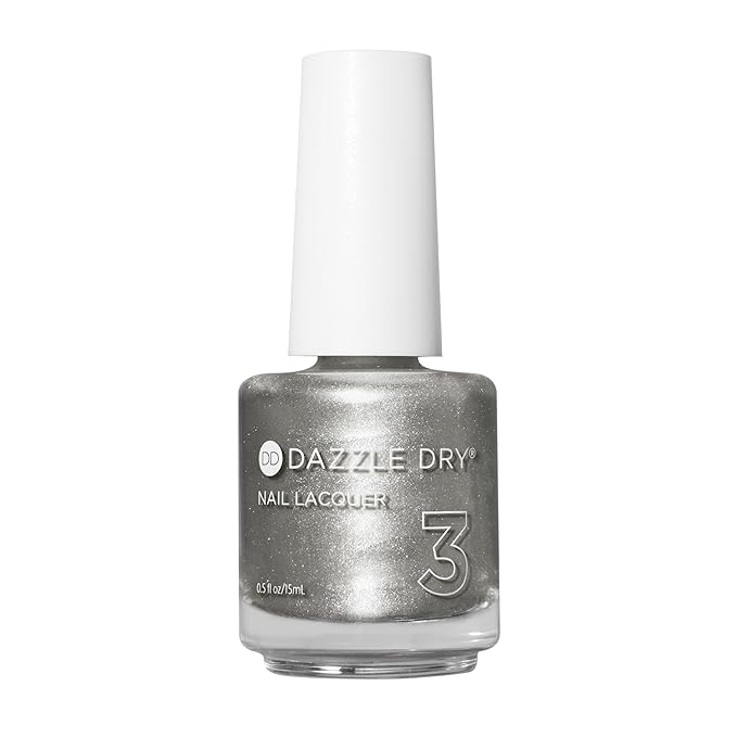 Dazzle Dry Nail Lacquer (Step 3) - Love Potion - A true metallic silver. Full-coverage metallic. (0.5 fl oz)