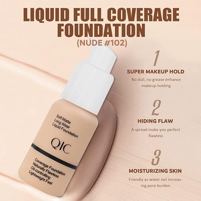 Naked All in One Makeup Kit for Women - Full Kit with 12 Eyeshadows, Foundation, Lipstick Set, Mascara, Brush, Sponge, Eyebrow Powder, Soap, Eyeliner (#102)