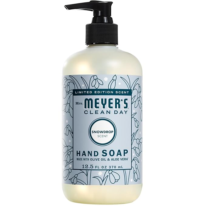 Mrs. Meyer's Liquid Hand Soap Variety, 1 Basil, 1 Snowdrop Hand Soap, 1 CT