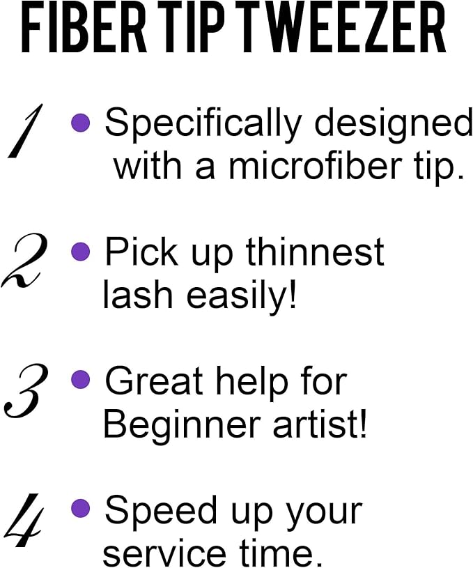 Fiber Tip Lash Tweezers For Eyelash Extension 4 Pcs Tweezers Professional Artist Tech Work Kit Tools,Best Volume Eyelash Lashes Extensions Precision Supplies Boot Volume 90 45 Degree(Black)