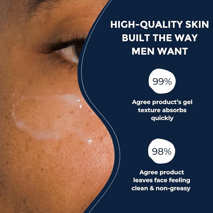 Prettyboy Face Revival Gel Moisturizer For Men - Hydrating Cream That Refreshes Dry Skin, Irritation, & Redness - Supports Anti Aging & Anti Wrinkle - Fragrance Free - 2 Count