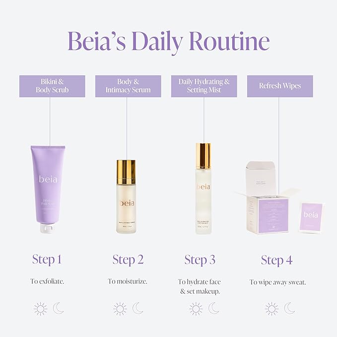 Beia Setting Spray with Hyaluronic Acid for Sensitive Skin - Hydrating Face Mist for Early Morning & Post Shower Glow - Moisturizing Finishing Spray for Makeup - Non Comedogenic Travel Size 1.7 Fl Oz