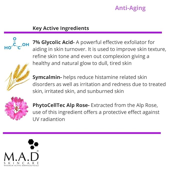 M.A.D Skincare Anti-Aging Glycolic Age Diffusing Cleanser 13.5 fl. oz. [2 Pack]