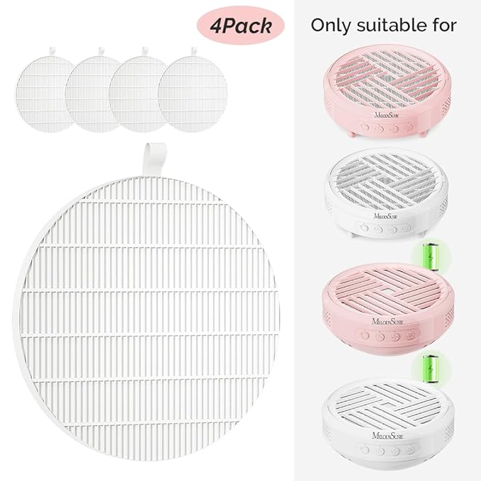 MelodySusie HPro SProR Nail Dust Collector Replacement Filter,4 Pack Reusable Dust Filter for MelodySusie HPro SProR Nail Dust Vacuum Fan Collector Extractor Electric Dust Suction Machine
