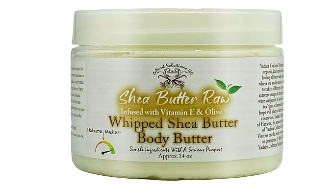 Yadain Raw Shea Butter | Whipped Shea Butter for Face and Body Moisturizing Natural Body Butter for Skin Hydration & Protection, 12oz