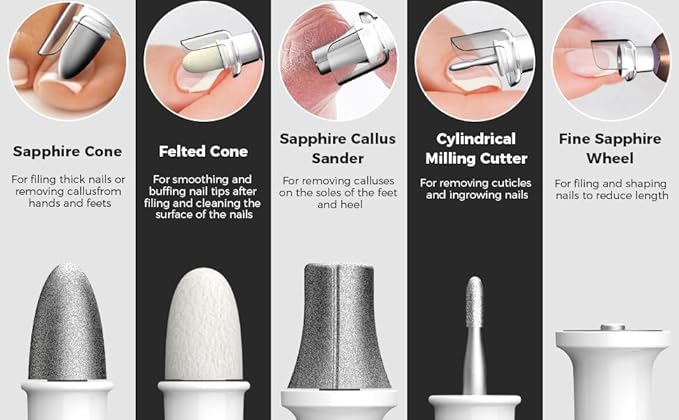 Professional Manicure and Pedicure Set Kit, Pedicure Tools for feet, Electric Nail Drill Nail File Set, Hand Foot & Nail Tools