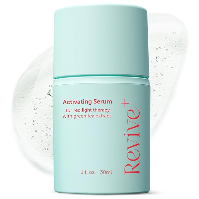 Red Light Therapy Activation Serum - Amplify Effects & Reduce Wrinkles with Hydrating Serum for Face - Green Tea Serum - Hydrating Face Serum Skin Care Routine - Hyaluronic Acid Serum for Face - 1oz