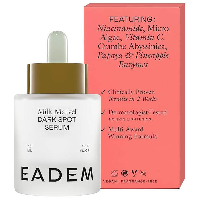 EADEM Milk Marvel Dark Spot Serum, Vitamin C Face Serum Infused with Niacinamide, Dark Spot Remover for Face & Body, Dark Spot Corrector for Skin Care, Mothers Day Gifts, 1 oz
