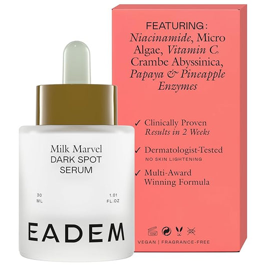 EADEM Milk Marvel Dark Spot Serum, Vitamin C Face Serum Infused with Niacinamide, Dark Spot Remover for Face & Body, Dark Spot Corrector for Skin Care, Mothers Day Gifts, 1 oz