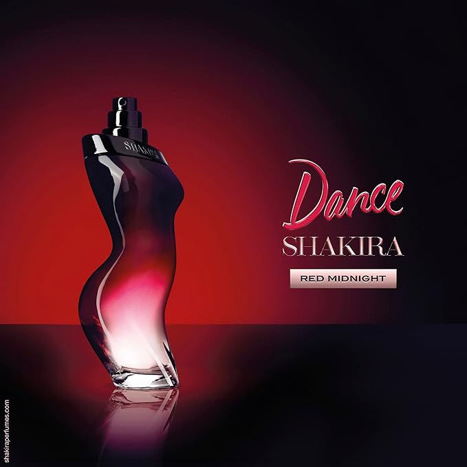 Shakira Perfumes - Dance Red Midnight for Women - Long Lasting - Elegant, Sexy and Femenine Fragance - Sweet and Bold Notes - Ideal for Day Wear - 1.7 Fl Oz