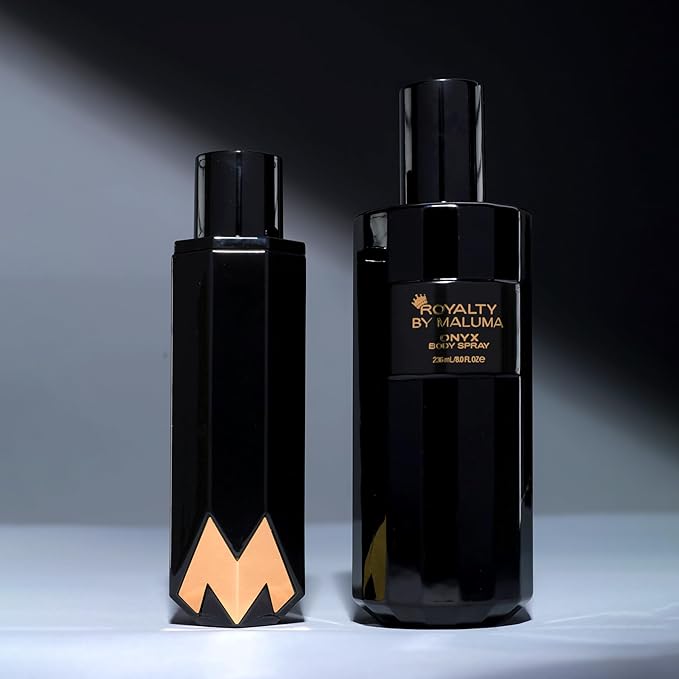 Onyx Gift Set, 2 pcs - Luxurious Long-Lasting Perfume for Men - Fougere Amber Wood Fragrance - Cardamom, Pear, Bergamot Top Notes - Ideal Gift for Men