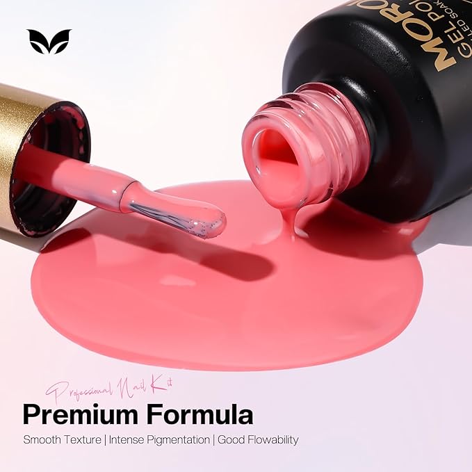 Morovan Gel Nail Polish Set: All in One Gel Nail Polish Kit with UV Light Quick Cure Polish, DIY at Home, Nail Manicure Tools