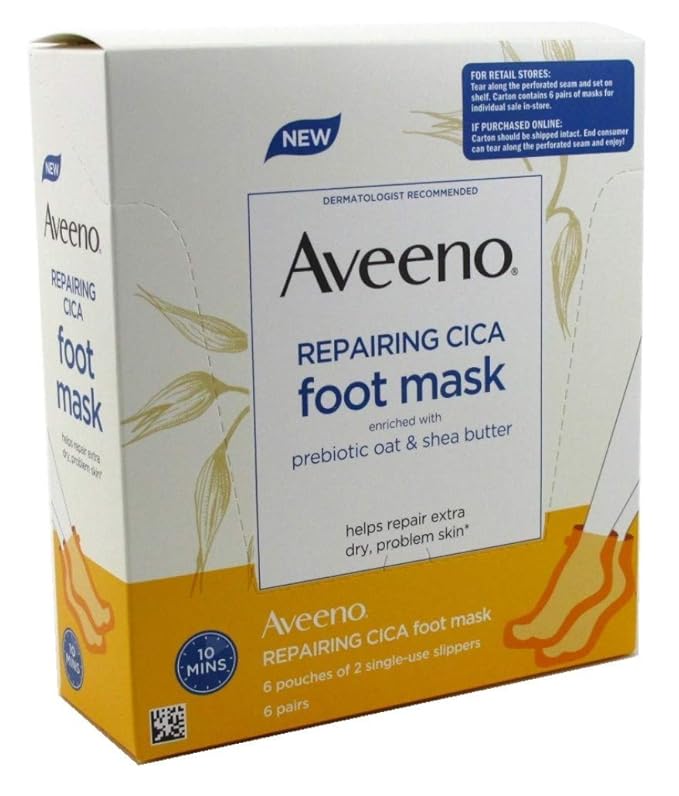 Aveeno Repairing Cica Foot Mask 3-Pack