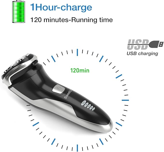 SweetLF Electric shavers for Mens (Black)