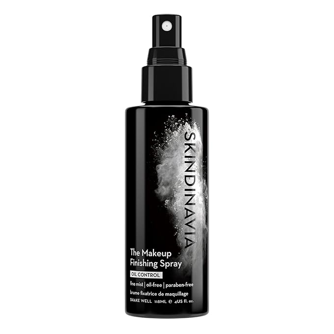 Skindinavia The Makeup Finishing Spray, Oil Control Makeup Setting Spray, All-Day Wear, Long-Lasting Up to 16+ Hours, Heat-Resistant & Waterproof, Fine Mist, 4.0 Oz