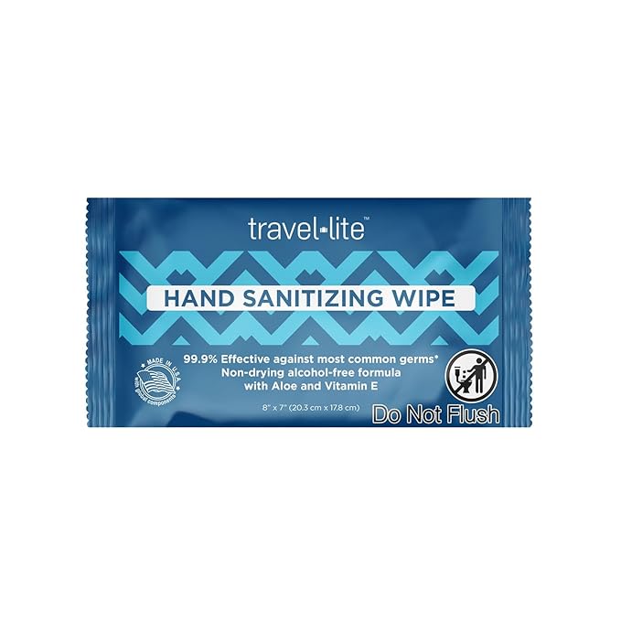 Alcohol-Free Hand Wipes with Aloe Vera and Vitamin E, Fresh Scent 200ct Individually Wrapped Travel Essentials Wipes for Adults and Kids