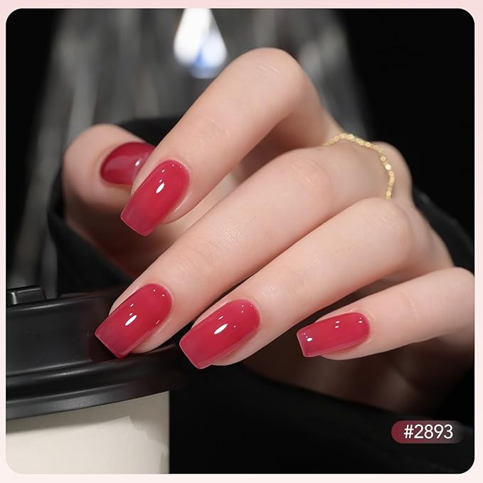 GAOY 23 Pcs Gel Nail Polish Kit, Nude Pink Glitter UV Gel Polish Set with Glossy & Matte Top Coat and Base Coat for Nail Art Home DIY