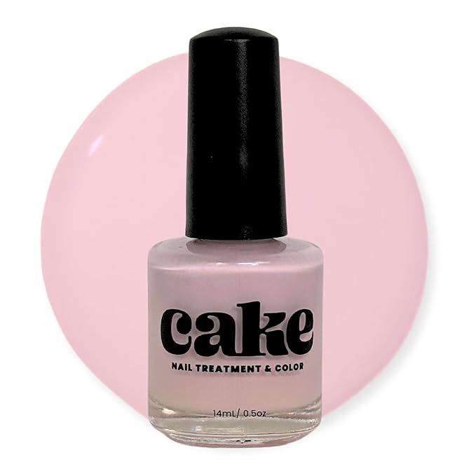 CAKE Non Toxic Nail Polish - 3 Pack - Nail Strengthener and Growth, Nail Repair for Damaged Nails, Natural Nail Polish, Quick Dry, Long Lasting (Pink Collection)