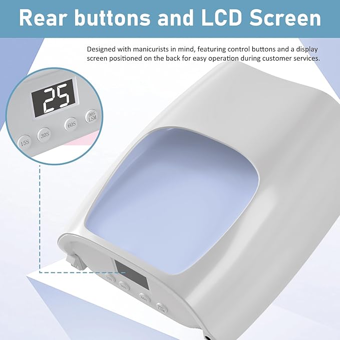 126W Cordless Rechargeable UV LED Nail Lamp,Professional UV Light for Gel Nails Gel Curing Lamp with 4 Timer Setting Auto Sensor, LED Nail Dryer for Fingernail and Toenail Home Salon