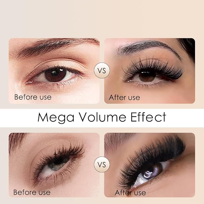 Veritee 1000pcs 20D D Curl Mix9-16 Handmade Pinching Fake False Eye Lash Pre Pro Made Mega Volume Promade Loose Premade Lash Fans Eyelash Extensions