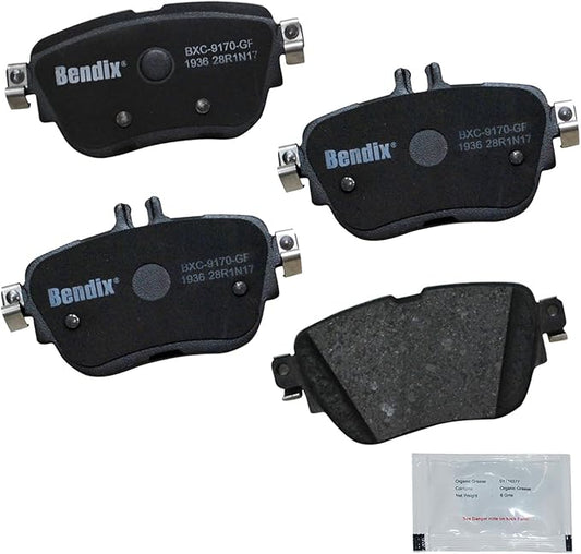 Bendix Priority1 CFC1936 Ceramic Rear Brake Pads for Mercedes-Benz E200 2020-2016, E250 2019-2018, E300 2019-2017, E350 2022-2020
