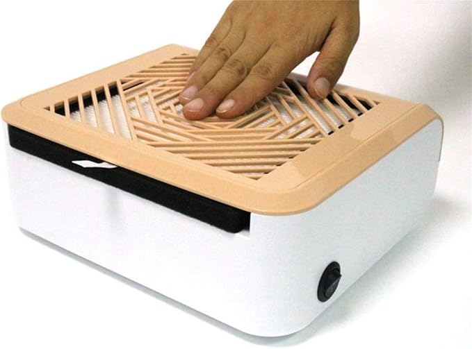 45W Nail Dust Collector, DIY Fingernail Art Design Tools High Power Salon Vacuum Cleaner Professional Pedicure Manicure Machine (Purple)