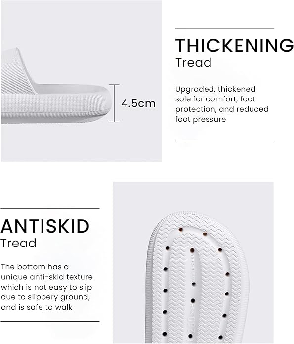 Menore Slippers for Women and Men Quick Drying, Parent-Child EVA Open Toe Soft Slippers, Non-Slip Soft Shower Spa Bath Pool Gym Beach House Sandals for Indoor & Outdoor