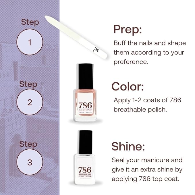 786 Cosmetics Golden Hour 4-Piece Breathable Nail Polish Set - Vegan, Cruelty-Free, Fast-Drying