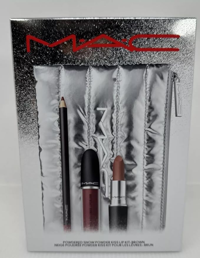 MAC Powdered Snow Powder Kiss Lip Brown XMAS'23