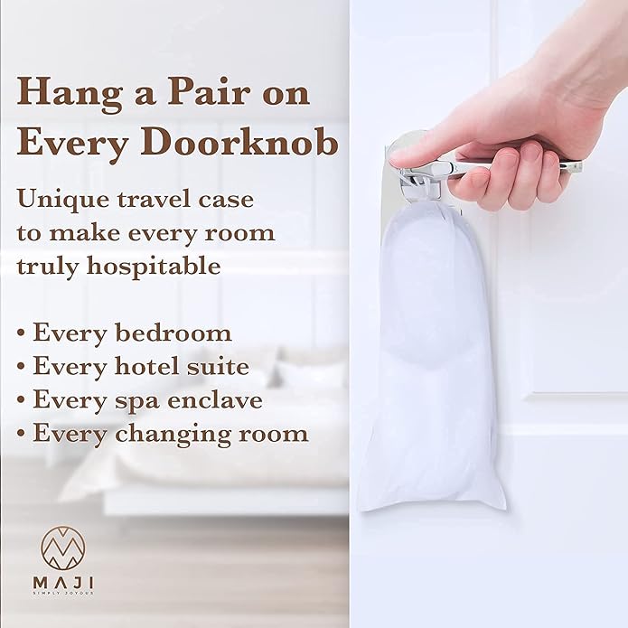 Spa Slippers, Disposable Slippers for Guests Bulk of 6 Pairs - Non-Slip Closed-Toe Premium White Spa Slippers Bulk with Travel Bags - Coral Fleece Hotel Slippers for Women and Men