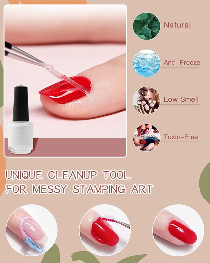 SEISSO 12 Colors Nail Stamping Polish Gels+5Pcs Stamp Print Templates+1 Peel Off Nail Tape Stamp Latex+1 Stamper with Scraper, Stamping Nail Polish Art Set Manicure Gift Collection