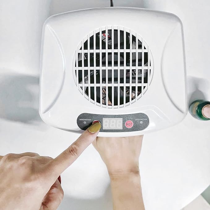 Nail Dryer for Regular Polish, 200W Nail Drying Fan with Sensor and Hot and Cool Air for Home Use