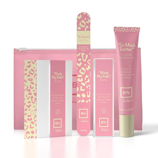 My Nails Are Perfect Nail Care Kit, Ultimate Shine 3 Way Nail Buffing Block, Cuticle Cream, Nail File and Replacement Buffer Pads (My Nails Are Perfect Nail Care Kit)