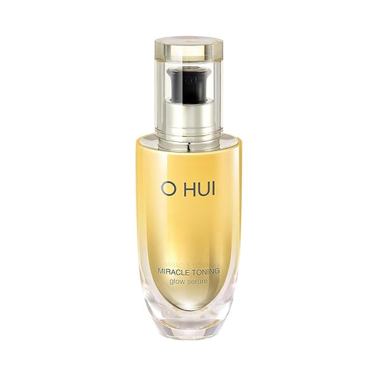 OHUI Miracle Toning Glow Serum | Travel Size 20ml | Vitamin C Face Serum | Hyperpigmentation Treatment | Glowing Skin | Dullness| Hyaluronic Acid, AHA, PHA, Niacinamide | Korean Skin Care | Essence