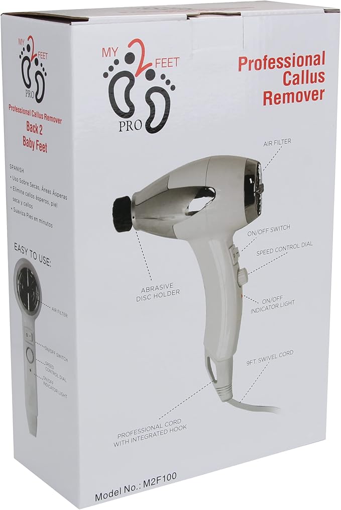 My2Feet Professional Electric Callus Remover+Replacement Disks, White