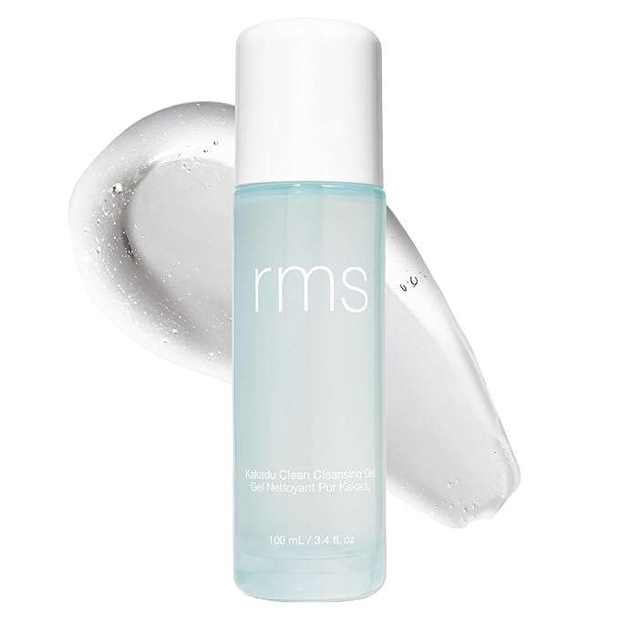 RMS Beauty Kakadu Clean Cleansing Gel - Silicone-Free Gel to Foam Gentle Facial Cleanser, SPF & Makeup Remover Hydrating Face Wash with Natural Vitamin C & Glycerin to Support the Skin Barrier