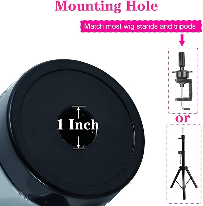 Wig Head Stand - Fresh Holder With Mannequin for Drying and Styling Hair, Scalp Cap Net, Dryer With Holes