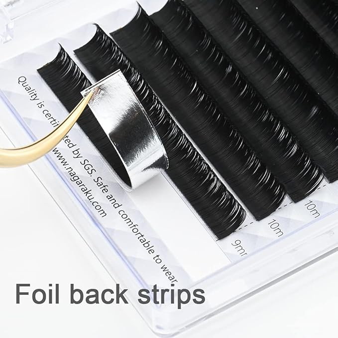 NAGARAKU Easy Fan Eyelash Extensions Volume Lash 0.07 C curl 15mm Rapid Blooming Faux Mink Cluster For Beginners Soft Professional Lash Supplies