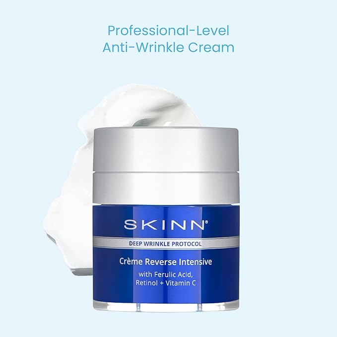 SKINN Crème Reverse with Ferulic Acid, Retinol and Vitamin C-Crème Reverse Intensive-Anti-Aging Cream with Hyaluronic Acid to Plump Skin Vitamin C Help to Improving Tone, Firmness of Skin