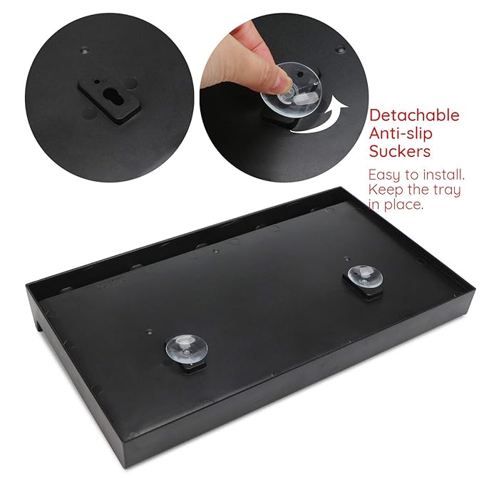 Segbeauty Barber Clipper Tray, Holder and Rack, Anti-Slip Black Salon Organizer, Razor Case, 5 Notches Professional Hair Trimmer Holder, Hairdresser Stylist Barbers Tools Box