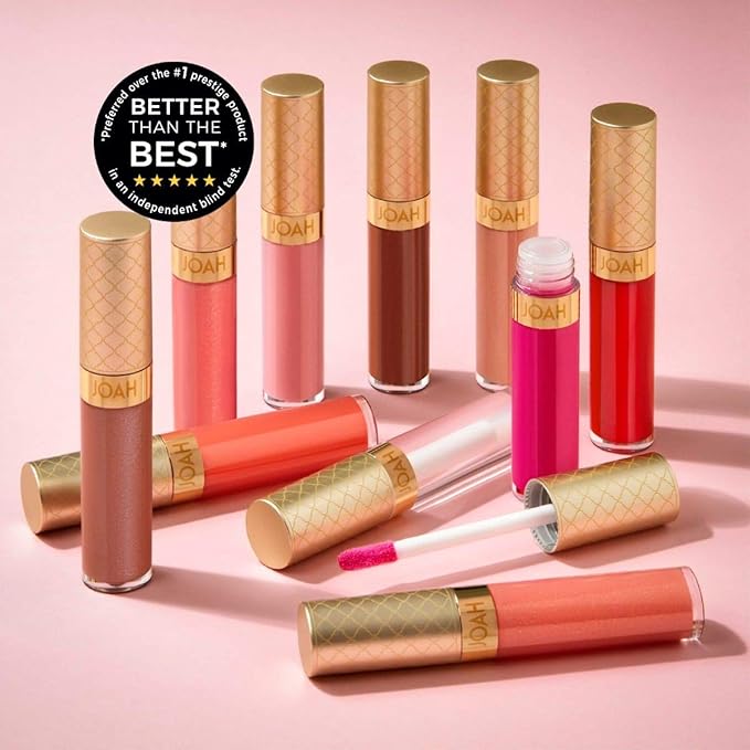 JOAH Lip Gloss, Sun and Seoul Glassify High Shine Tinted Lip Gloss, Hydrating Vitamin E & Avocado Oil, Korean Makeup, Crystal Ball