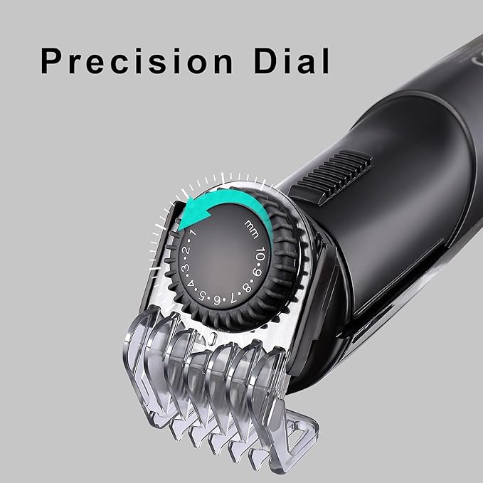 Hatteker Mens Beard Trimmer Grooming kit Hair Trimmer Mustache Trimmer Body Groomer for Nose Ear Facial Hair Cordless Waterproof 5 in 1