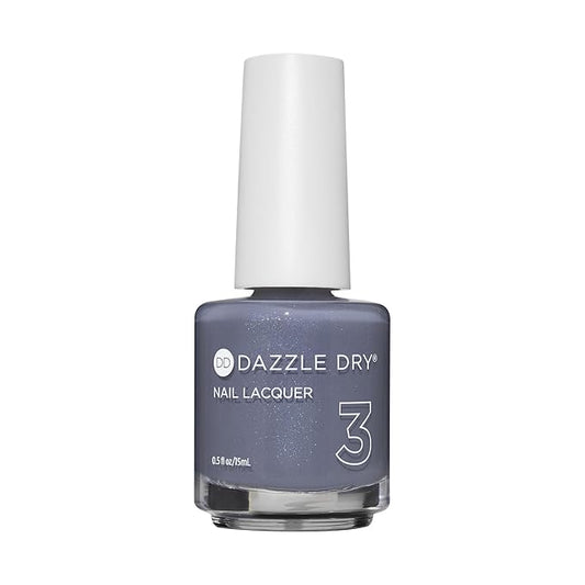 Dazzle Dry Nail Lacquer (Step 3) - Blue Moon - A muted slate blue gray with shimmer. Full coverage shimmer. (0.5 fl oz)