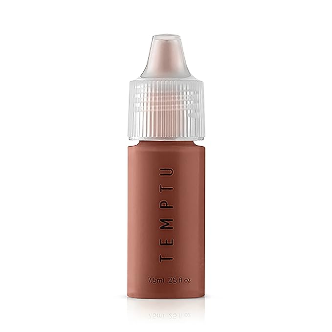 TEMPTU S/B Silicone-Based Airbrush Foundation: Professional Long-Wear Liquid Makeup, Sheer To Full Coverage For A Hydrated, Healthy-Looking Glow & Luminous, Dewy Finish On All Skin Types, 011 Dark Cocoa, 0.25 Fl Oz