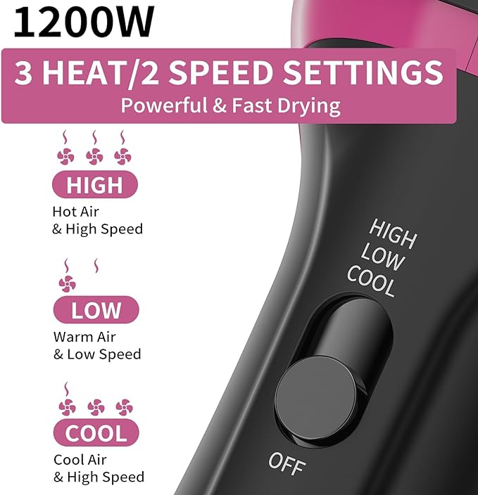 Dual Voltage Hair Dryer Brush for European Travel, 120V - 240V One Step Hair Dryer and Styler Volumizer, Professional Blow Dryer Brush with Negative Ion Anti-frizz for Drying, Straightening, Salon