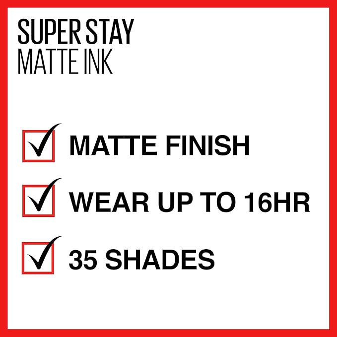 Maybelline Super Stay Matte Ink Liquid Lipstick Makeup, Long Lasting High Impact Color, Up to 16H Wear, Hustler, Red Brown, 1 Count, Packaging May Vary