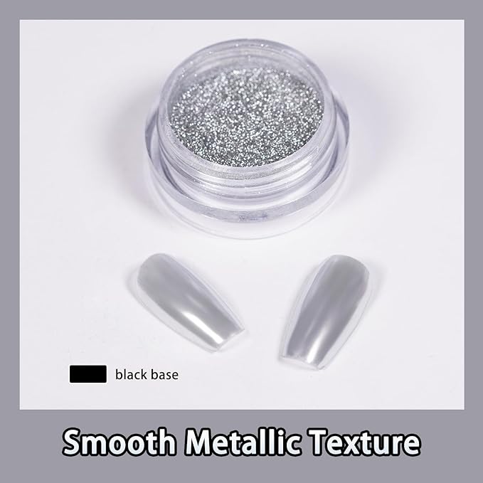 6 Color Set 0.5g/Jar Chrome Nail Powder Metallic Mirror Pigment Dust for Manicure Nail Art Decoration Gold Silver Brown Green Blue Purple Rubbing Glitter (TA 6 Pcs Set-03)