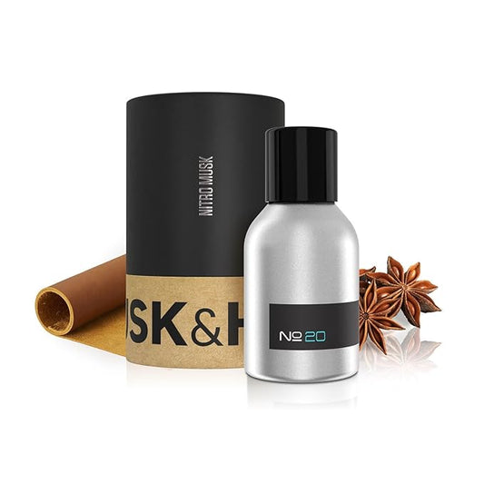 Original Nitro Musk version of Code, No. 20, 1.5oz of Pure Cologne Oil, Cologne for Men, Ingeniously Crafted Using the Finest Ingredients in the U.S.